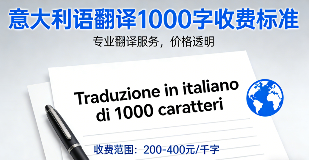 2026意大利语翻译1000字怎么收费？意大利语翻译千字报价