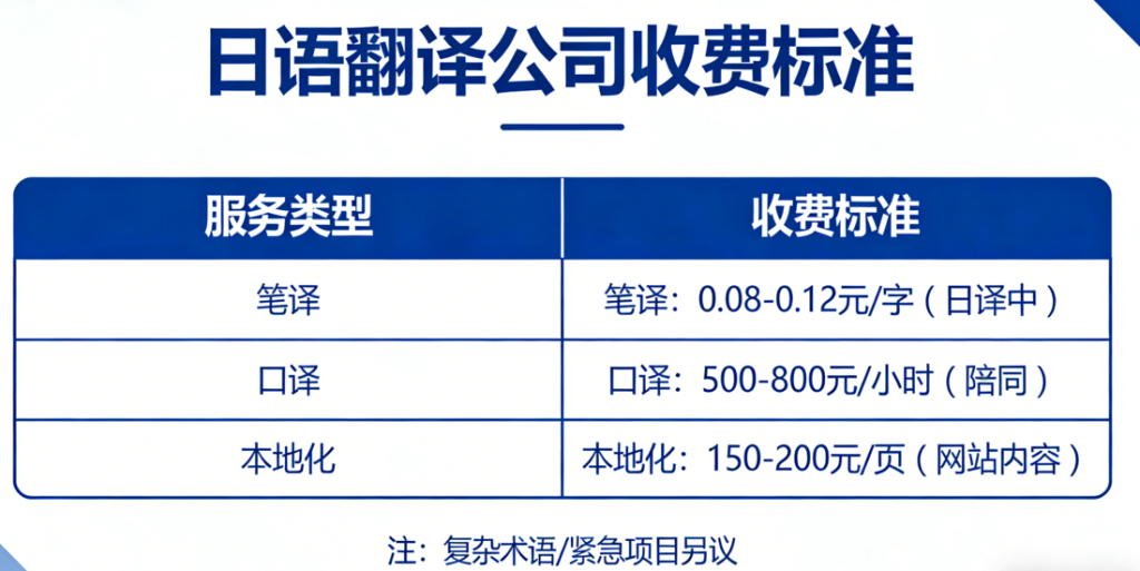日语翻译公司怎么收费？2026专业日语人工翻译价格