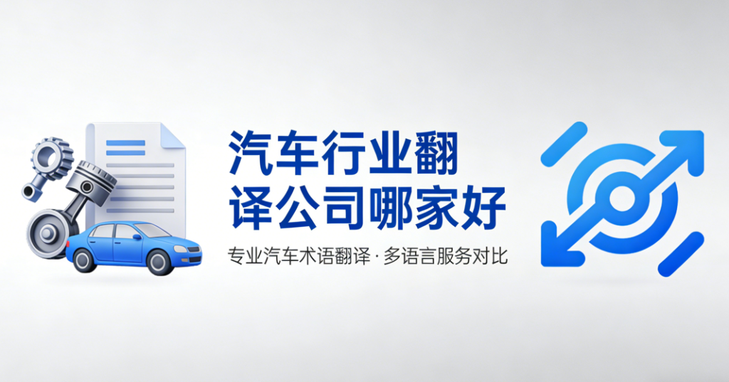 汽车行业翻译公司哪家好？