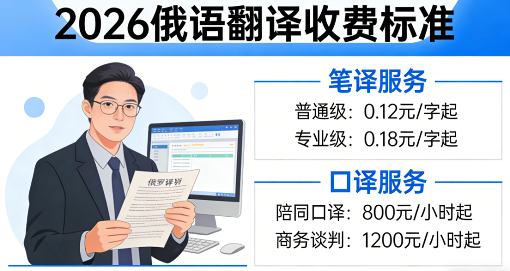2026俄语翻译怎么收费？翻译公司俄语报价详解