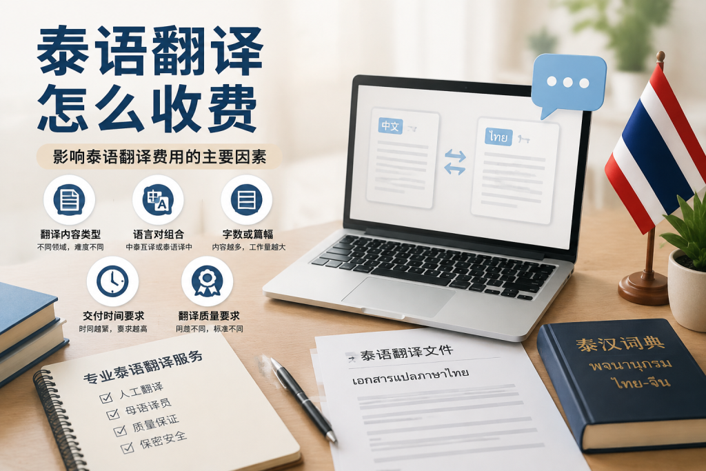 泰语翻译怎么收费?泰语笔译、口译价格
